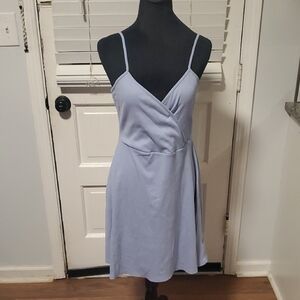 White Fable Light Blue Spaghetti Strap Dress
